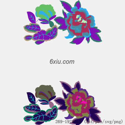 svg矢量绣花图下载