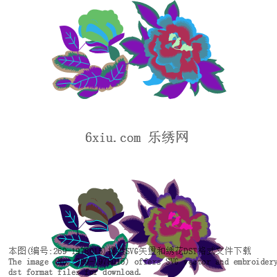 svg矢量绣花图下载