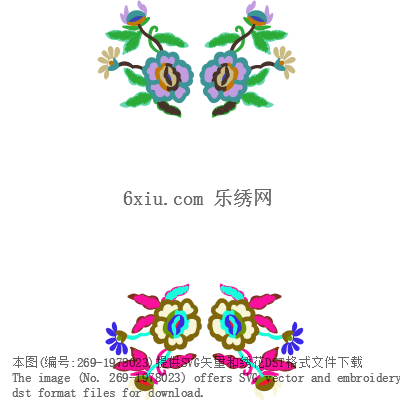 svg矢量绣花图下载