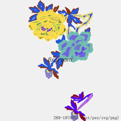 svg矢量绣花图下载