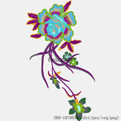 svg矢量绣花图下载