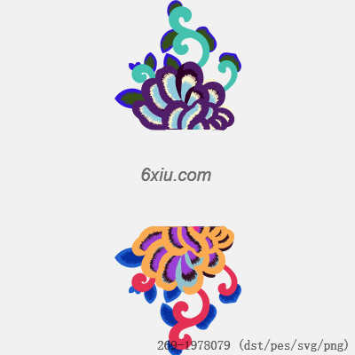 svg矢量绣花图下载