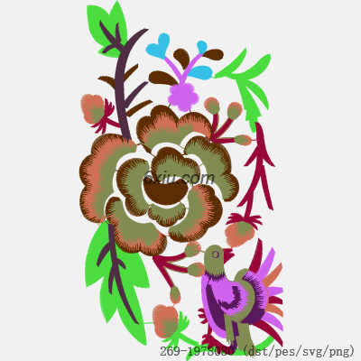 svg矢量绣花图下载