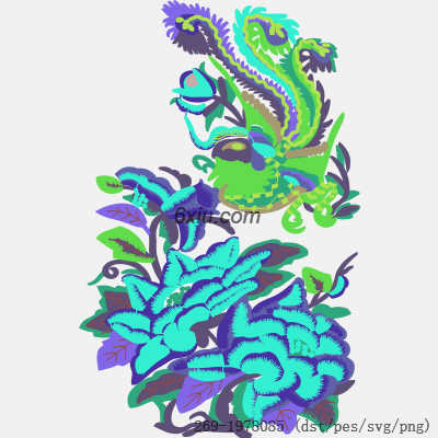 svg矢量绣花图下载