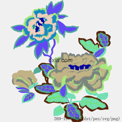 svg矢量绣花图下载