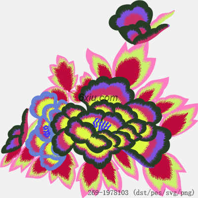 svg矢量绣花图下载