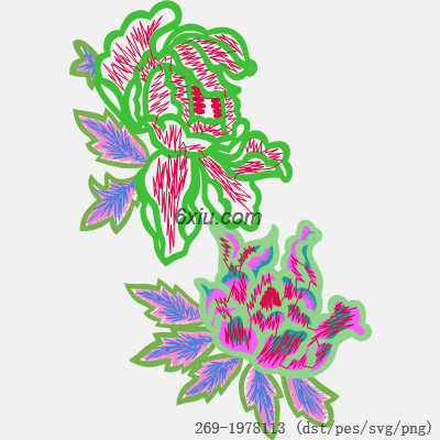 svg矢量绣花图下载