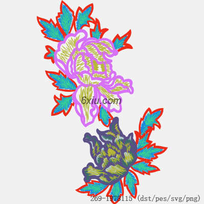 svg矢量绣花图下载