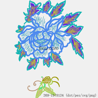 svg矢量绣花图下载