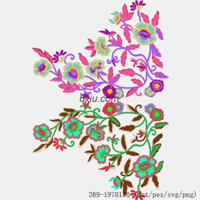 svg矢量绣花图下载