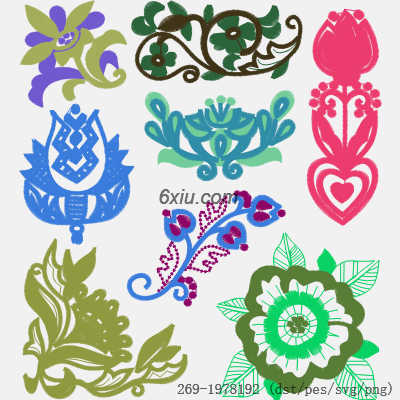 svg矢量绣花图下载