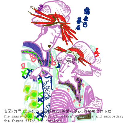 svg矢量绣花图下载