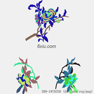 svg矢量绣花图下载