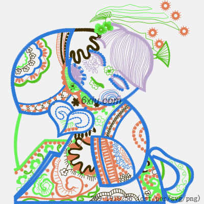 svg矢量绣花图下载
