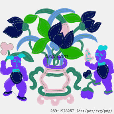 svg矢量绣花图下载