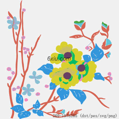 svg矢量绣花图下载