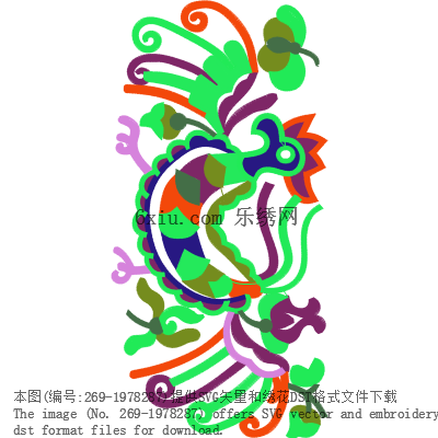 svg矢量绣花图下载
