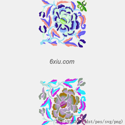 svg矢量绣花图下载