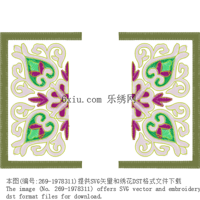 svg矢量绣花图下载