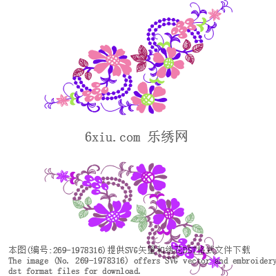 svg矢量绣花图下载