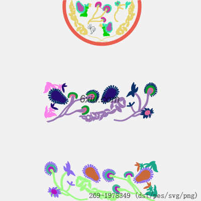 svg矢量绣花图下载