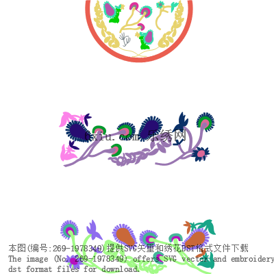 svg矢量绣花图下载