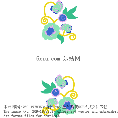 svg矢量绣花图下载