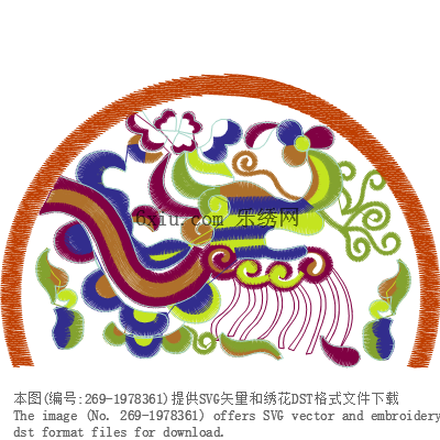 svg矢量绣花图下载
