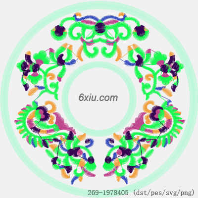 svg矢量绣花图下载