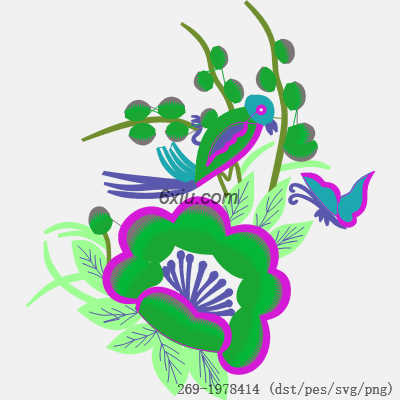 svg矢量绣花图下载