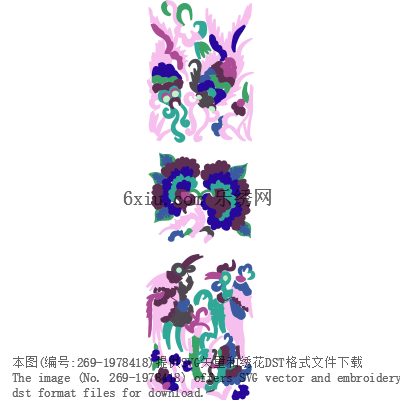 svg矢量绣花图下载