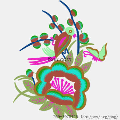 svg矢量绣花图下载