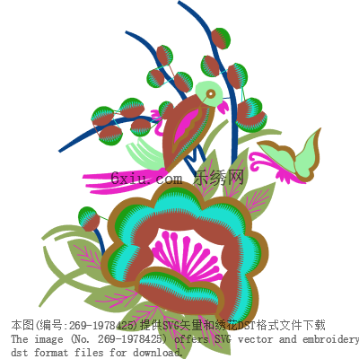 svg矢量绣花图下载