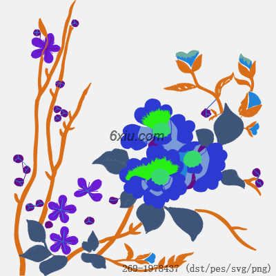 svg矢量绣花图下载