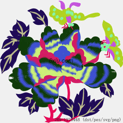 svg矢量绣花图下载