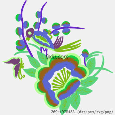 svg矢量绣花图下载