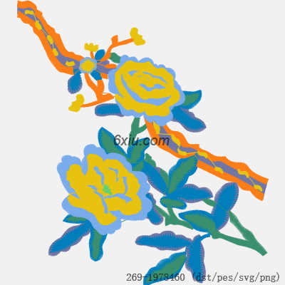 svg矢量绣花图下载
