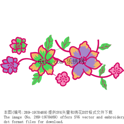 svg矢量绣花图下载