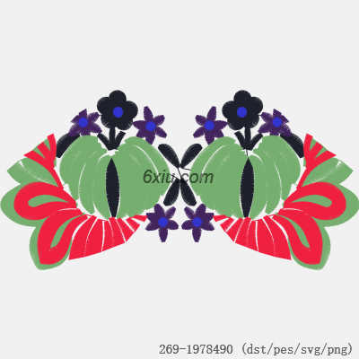 svg矢量绣花图下载