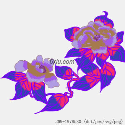 svg矢量绣花图下载
