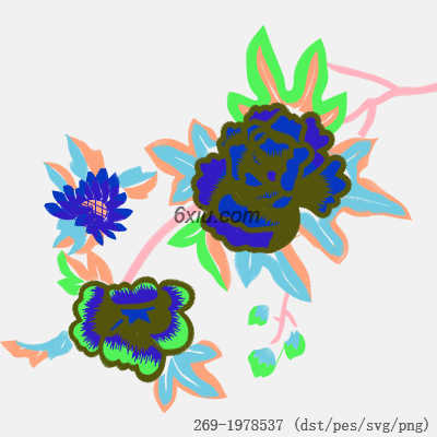 svg矢量绣花图下载