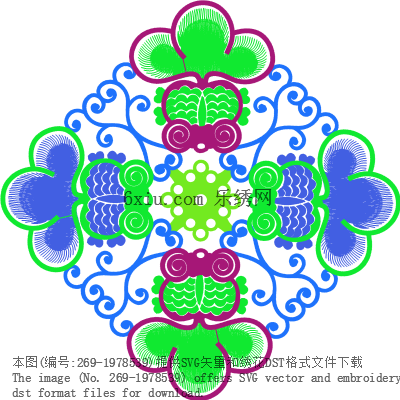 svg矢量绣花图下载