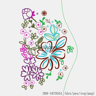 svg矢量绣花图下载