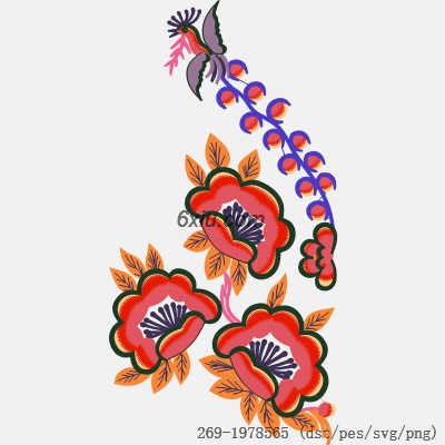 svg矢量绣花图下载