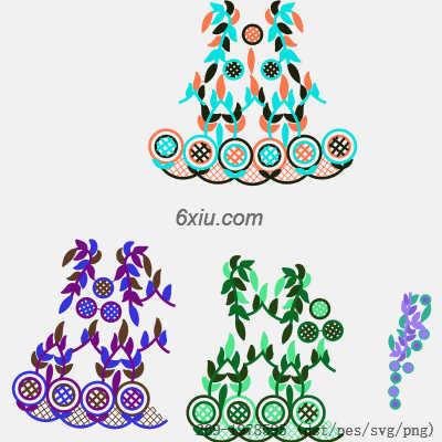 svg矢量绣花图下载