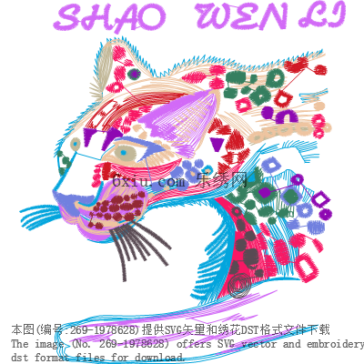 svg矢量绣花图下载