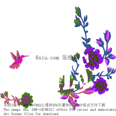 svg矢量绣花图下载