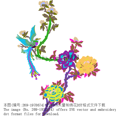svg矢量绣花图下载