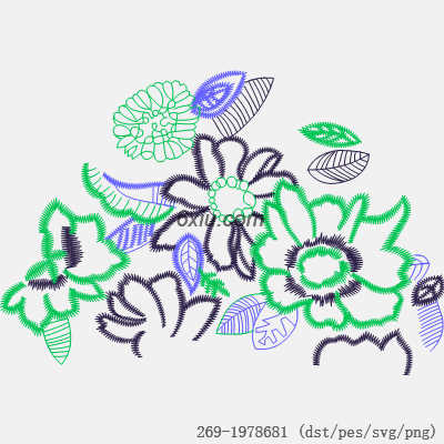 svg矢量绣花图下载
