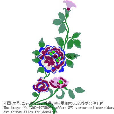 svg矢量绣花图下载